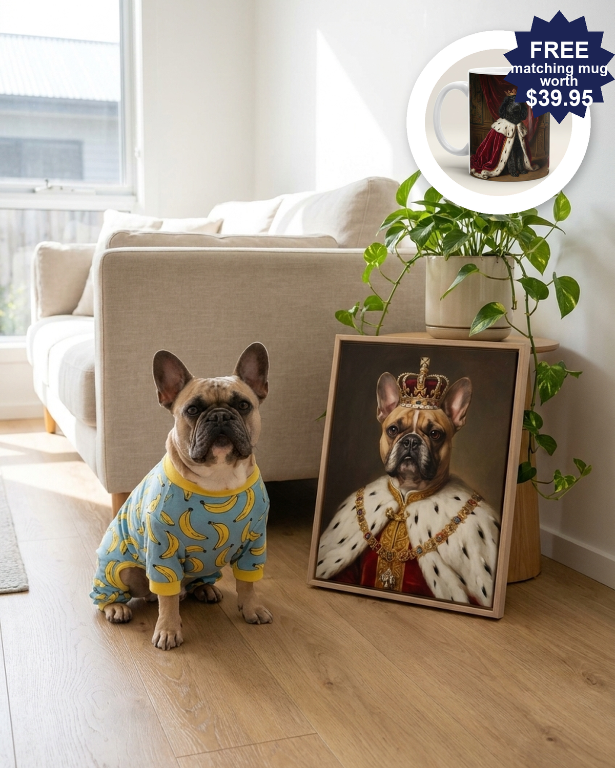 Royal Pet Portrait Painting – Renaissance Style | The Monarch