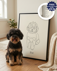 Custom Pet Portrait – Continuous Line Drawing Art | The Line