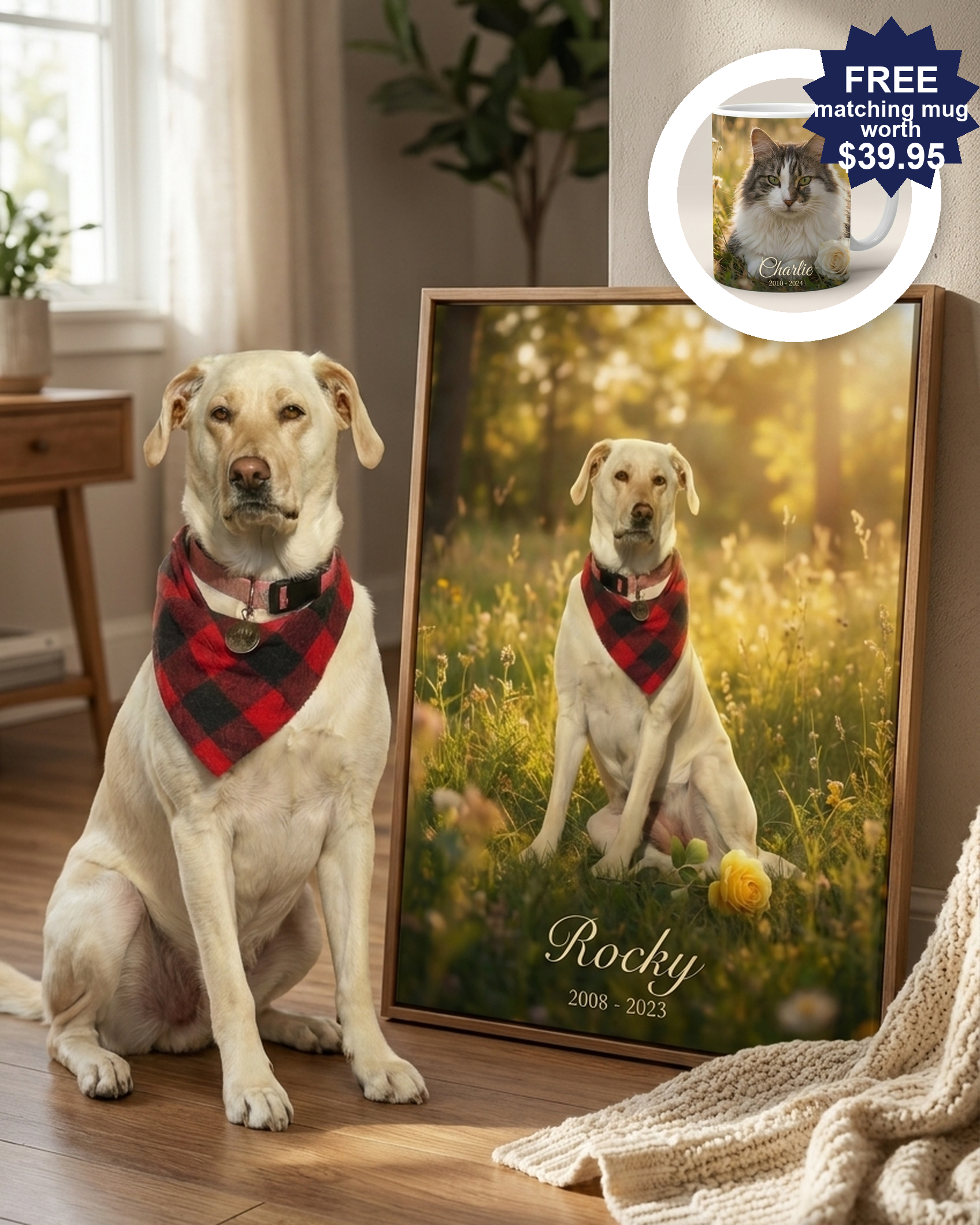 Pet Memorial Portrait – Always In My Heart Keepsake | The Companion