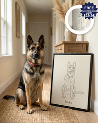 Custom Pet Portrait – Continuous Line Drawing Art | The Line