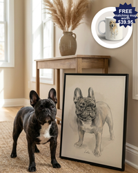 Custom Pet Portrait Sketch – Graphite & Watercolor Art | The Sketch