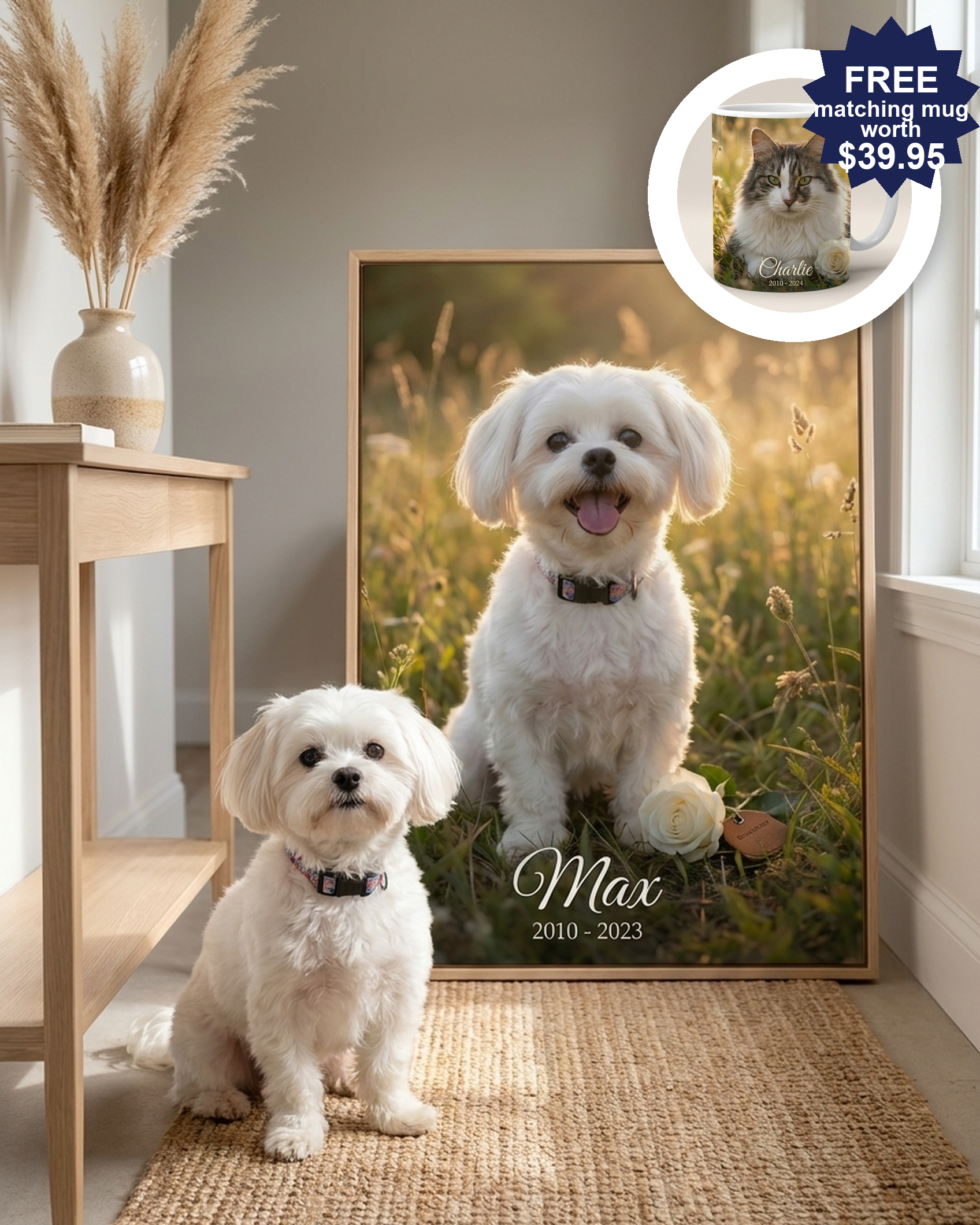 Pet Memorial Portrait – Always In My Heart Keepsake | The Companion