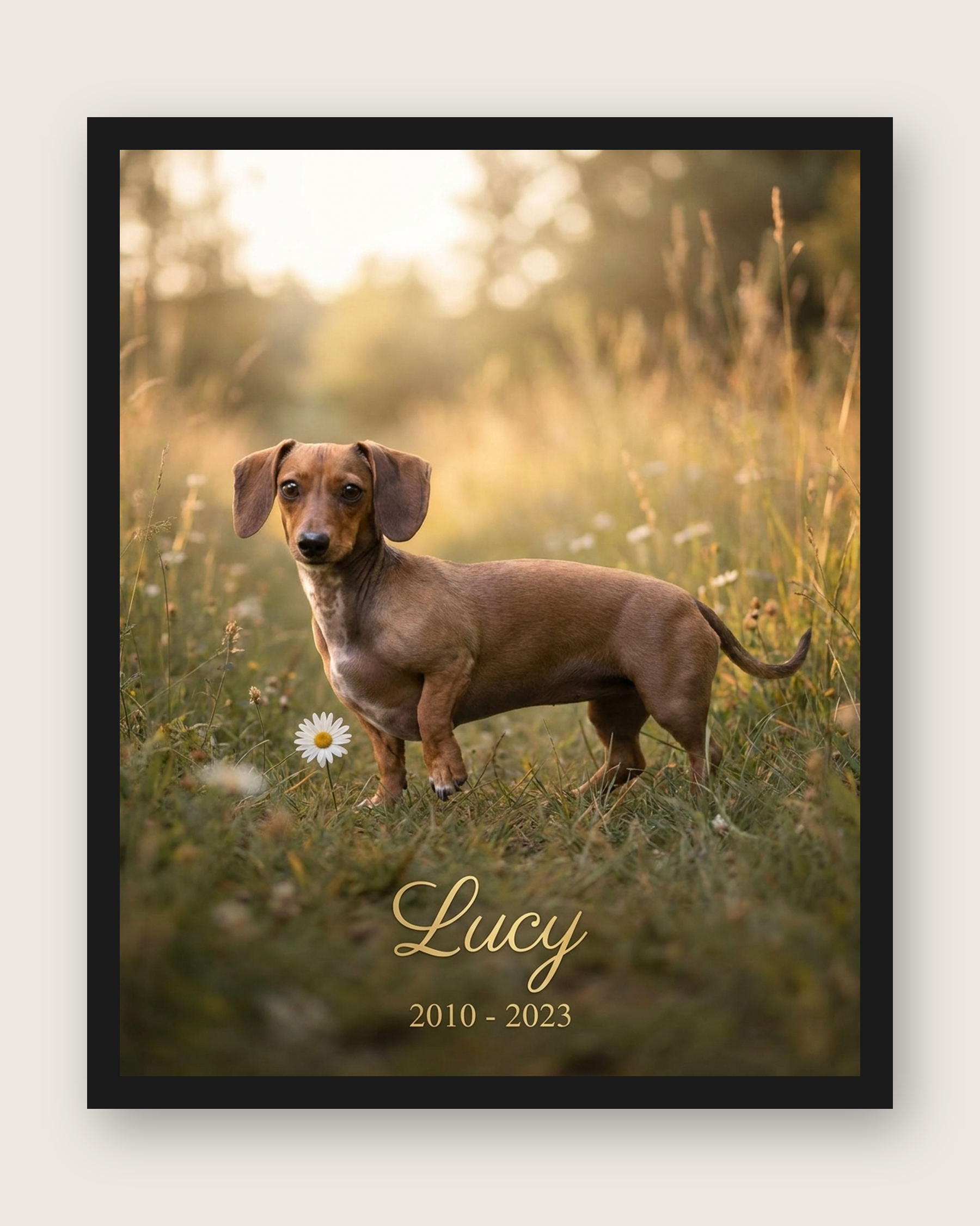 Pet Memorial Portrait – Always In My Heart Keepsake | The Companion