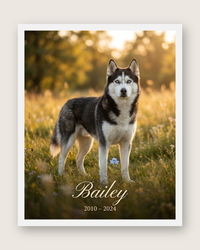 Pet Memorial Portrait – Always In My Heart Keepsake | The Companion