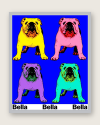 Pop Art Dog & Cat Portrait – Colorful 4-Panel Print | The Pop