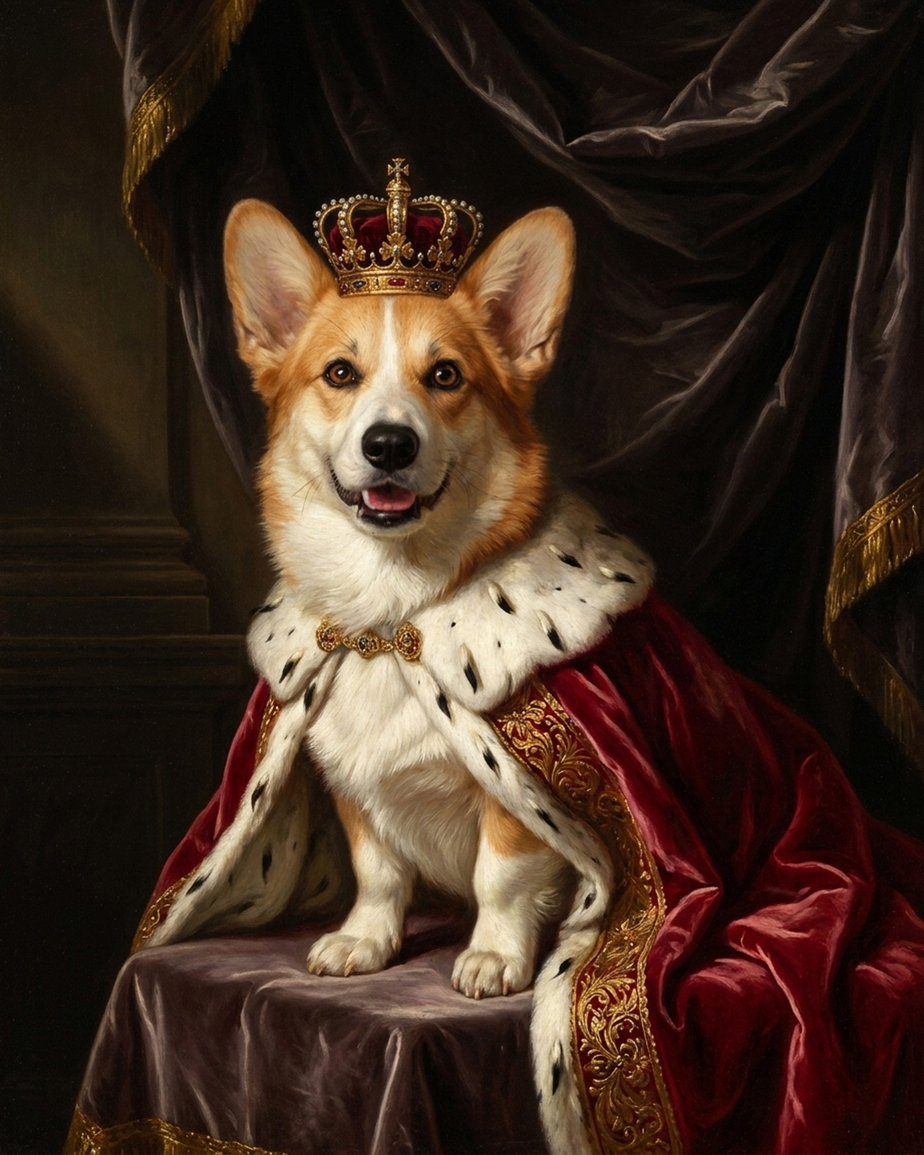 Royal Pet Portrait Painting – Renaissance Style | The Monarch