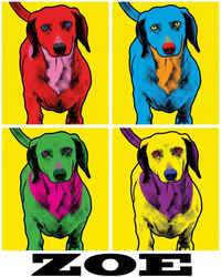 Pop Art Dog & Cat Portrait – Colorful 4-Panel Print | The Pop