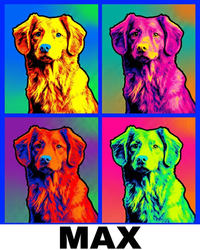 Pop Art Dog & Cat Portrait – Colorful 4-Panel Print | The Pop